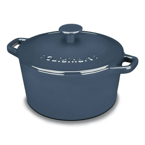 Cuisinart Chef'S Classic Enameled Cast Iron 3 Qt. Round Covered Casserole-Provencal Blue