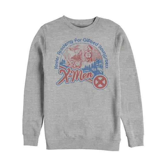 Men's Marvel X-Men Vintage Xavier Academy Sweatshirt Athletic Heather 2X Large