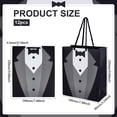 thumbnail image 2 of 12pcs Paper Bags Gift Package Supplies Rectangle with Tuxedo Pattern Black 19x9x23cm, 2 of 5