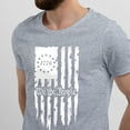 thumbnail image 2 of Greenyef Graphics We The People 1776 Distressed American USA Flag Men's T-Shirt (Gray & White, Medium), 2 of 6