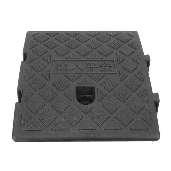 IMIKEYA Car Use Ramp Mat Black Plastic with Screw Grooves for Secure Fixing