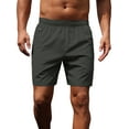 thumbnail image 2 of GIRUNS Men's Athletic Running Shorts Quick Dry with Zipper Pockets Workout Gym Basketball Shorts Dark Gray L, 2 of 8