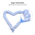 thumbnail image 2 of Protector suave para cuna con nudos tejidos a mano - Almohadilla decorativa de 1 metro en azul, ideal para seguridad y estilo del bebé., 2 of 5