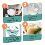 Nostalgia 4-Quart Electric Parlor-Style Ice Cream Maker, Aqua