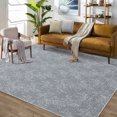 thumbnail image 3 of CAROMIO Area Rug Solid Contemporary Rug Washable Rug Thin Living Room Rug Indoor Carpet Soft Low Pile Rug Reversible Bedroom Rug, 5' x 7' Gray, 3 of 7