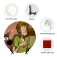 thumbnail image 5 of Lsque Scooby-Doo Pattern Ceramic Decorative Plate Decorative Plates with Display Stand Personalized Porcelain Plate Ceramic Ornaments for Wall Hanging Decoration-7in, 5 of 6
