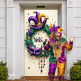 thumbnail image 5 of Purple Mask Mardi Gras Banner Colorful Feathers Carnival Display Golden Decorations  Pattern Masquerade Backdrop for Mardi Gras Party Masquerade Ball Festival Celebration, 5 of 7