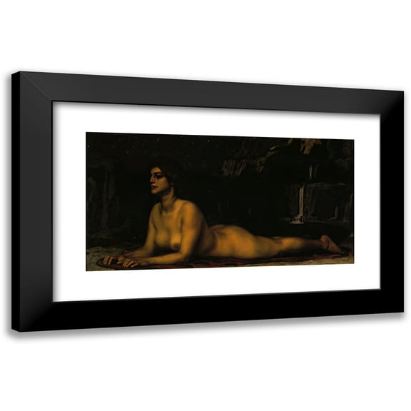 Franz von Stuck 14x9 Black Modern Framed Museum Art Print Titled - Sphinx (1904)