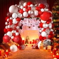 thumbnail image 4 of Jinsinto Kit Arche de Ballons de Noël Kit Guirlande de Ballons Rouges et Blancs avec Boîte Cadeau Ballons Joyeux Noël Ballons en Aluminium, 4 of 5