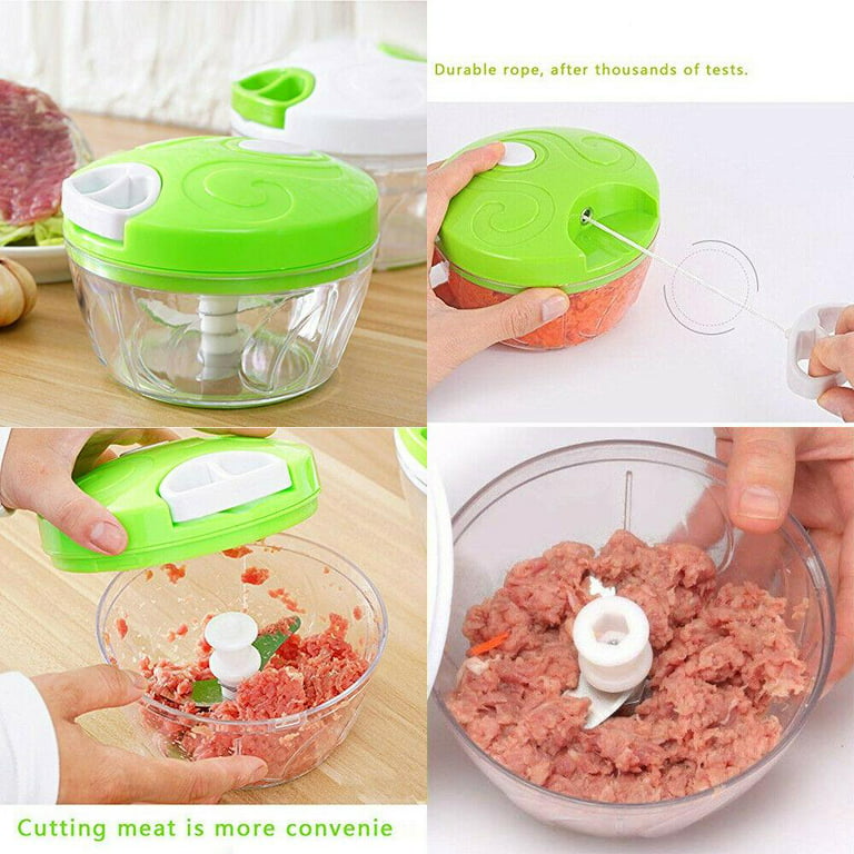 Brieftons QuickPull Manual Food Chopper: Large 4-Cup Powerful Hand Pull  Chopper/Mincer/Mixer Blender to Chop Onion, Garlic, Vegetables, Fruits,  Herbs