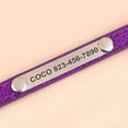 thumbnail image 2 of Pet Artist PU Leather Thin Bling Glitter Small Dog Collars for Puppy Cat Kitten Personalized Custom Pet Name Girl Boy, 2 of 12