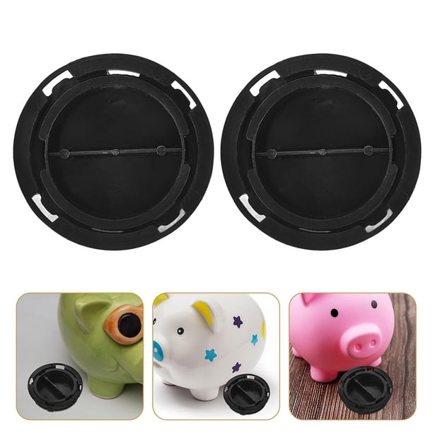 MERRYHAPY 30Ud Tapones Prácticos Para Alcancías Y Cajas De En Plástico ABS Color Negro