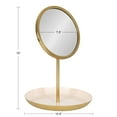 thumbnail image 6 of Kate and Laurel Laranya Modern Decorative Table Mirror, 11 x 15, Pink and Gold, Glamorous Freestanding Tabletop Mirror with Robust Metal Tray for Makeup and Jewelry Storage and Display, 6 of 10