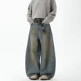 thumbnail image 3 of Mrmall Mens Baggy Jeans Casual Loose Fit Wide Leg Vintage Hip Hop Relaxed Fit Denim Jeans Streetwear, 3 of 6