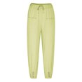 thumbnail image 4 of Sngxgn Womens Lounge Pants Slacks Drawstring Casual Wide Leg Pants for Women Trousers(Green,XXL), 4 of 8