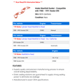 thumbnail image 2 of Intake Manifold Gasket - Compatible with 1988 - 1991 Honda CRX 1989 1990, 2 of 2