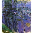 thumbnail image 2 of Monet, Claude 26x28 Black Ornate Wood Framed with Double Matting Museum Art Print Titled - Willow Fronds And Nympheas, 2 of 4