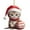 A, variant on Christmas Tree Ornament 2025 Acrylic Hanging Decoration, Cute with Santa Hat Pendant for Holiday Party, Festive Car, Home and Tree Décor, Gift for Winter Celebration,A