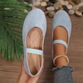thumbnail image 3 of Tqyyweavej Women's Mary Jane Shoes Slip On Versatile Round Closed Toe Pumps Comfy Solid Color Dressy Ballet Flats for Women 36-43, 3 of 10