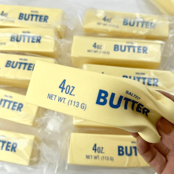 Juguete Antiestrés Simulador de Barra de Mantequilla de 5.5 pulgadas, Squishy Lento para Apretar, Decoración y Regalo
