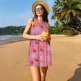 thumbnail image 3 of Pofeuu Cute Strawberry Print Women's Sleeveless Dress, Loose Fit Summer Dress, Casual Tank Dress for Women, 3 of 7
