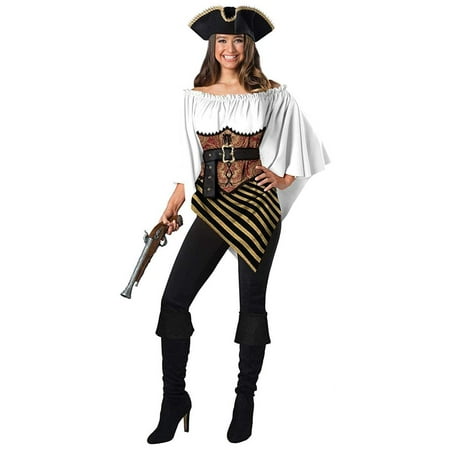 Pirate Lady Adult Costume Poncho w/ Hat