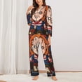 thumbnail image 3 of Lsque Chucky Pattern Long Sleeve Pajama Set for Women - Soft 2-Piece Sleepwear and Loungewear Set with Pockets, Comfy Nightwear, 3 of 8