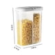 thumbnail image 3 of Xihbxyly Recipiente Hermético para Cereales, Transparente, de 2,6 L con Tapas Separadas, de Polipropileno Sin Bpa, Diseño Compacto, Ideal para Granos, Harina, Azúcar, Arroz y Refrigerios, Compacto pa, 3 of 7