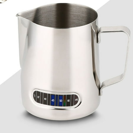 

PASILI 600ml Milk Frothing Thermometer Espresso Coffee Pitcher Stainless Jug Powder Pot 2#