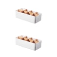 thumbnail image 1 of Maytalsory Boîte de Rangement Grande Praticité Grand Application Cloison Détachable Grande Capacité Boîte de Rangement en Plastique Panier de Rangement Blanc Rectangulaire 8 Cellules 2 Ensembles, 1 of 6