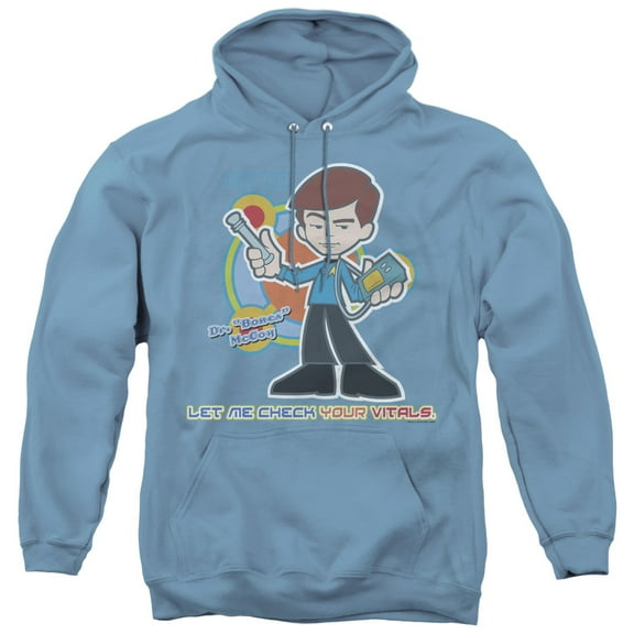 Quogs Check Your Vitals Adult Pullover Hoodie Sweatshirt Carolina Blue