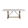 thumbnail image 2 of Liam Standard Height Rectangular Dining Table in White Marble, 2 of 10