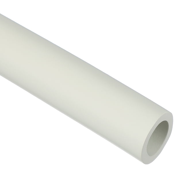 tubo de espuma para aislamiento de tuberías uxcell, cubierta de espuma para tuberías, tubing de espuma para soporte de agarre de unidad de aire acondicionado, blanco 1"id x 3.28ft Tubo de espuma blanco Uxcell en 3/4 frontal, cilindro hueco de espuma de celda cerrada con borde cortado que muestra 25 mm (0.98") interno y 35 mm (1.38") externo, longitud 1 m; superficie lisa, indicado para aislamiento de tuberías HVAC y uso como empuñadura o protector de patas de muebles.