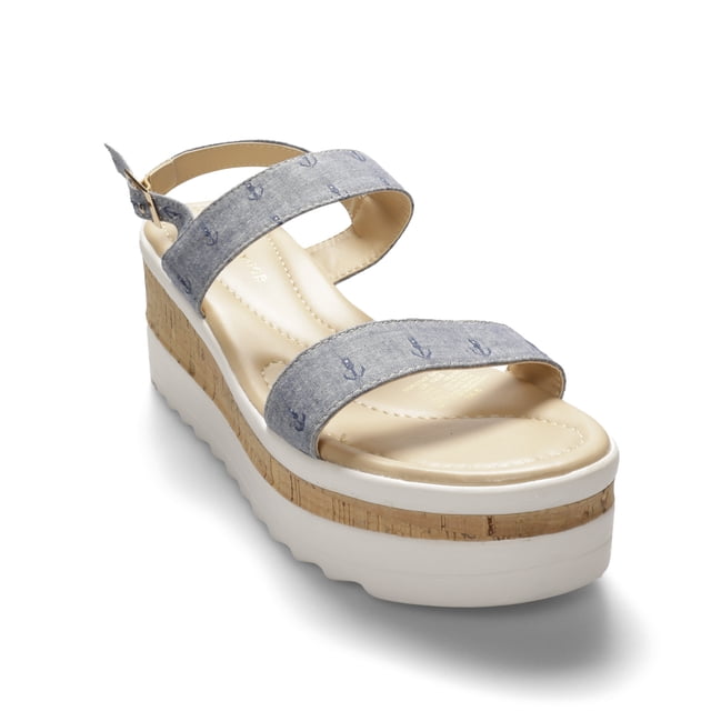 Sandalia Dorothy Gaynor Azul Dama T 25.5 Plataforma