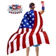 thumbnail image 2 of Set de disfraces Hikkcos con la bandera estadounidense del 4 de julio para adulto, 2 of 7