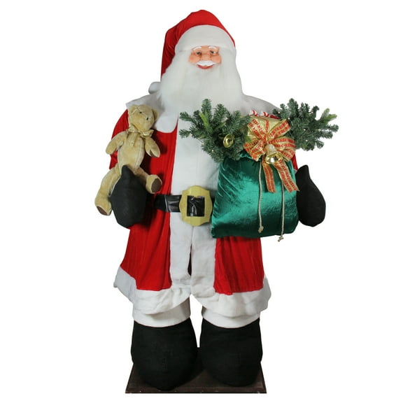 Northlight  8' Red and White LED Lighted Musical Inflatable Santa Claus Christmas Figurine