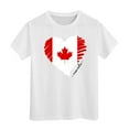 thumbnail image 1 of Chandail Canada Filles Feuille d'Érable Canadienne Graphique Col Rond Manches Courtes T-Shirt Enfants Fête de l'Indépendance Canadienne T-Shirt Graphique Hauts Filles Fête du Canada T-Shirt Graphique, 1 of 4