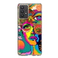 thumbnail image 1 of MUNDAZE Samsung Galaxy A32 Shockproof Clear Hybrid Protective Phone Case Neon Psychedelic Hippie One Eye Pop Art Cover, 1 of 5