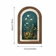 thumbnail image 3 of Arched Wooden Picture Frame with Painted Wildflower Art and Double-Layer Distressed Wood Design,for Living Room Shelf,Freestanding Tabletop Decoration, 3 of 7