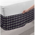 thumbnail image 2 of Abstract Bed Skirt, Contemporary Layout of Diagonal Squares Graphical Shapes, Elastic Bedskirt Dust Ruffle Wrap Around for Bedding Decor, 4 Sizes, Violet Charcoal Grey, by Ambesonne, 2 of 2