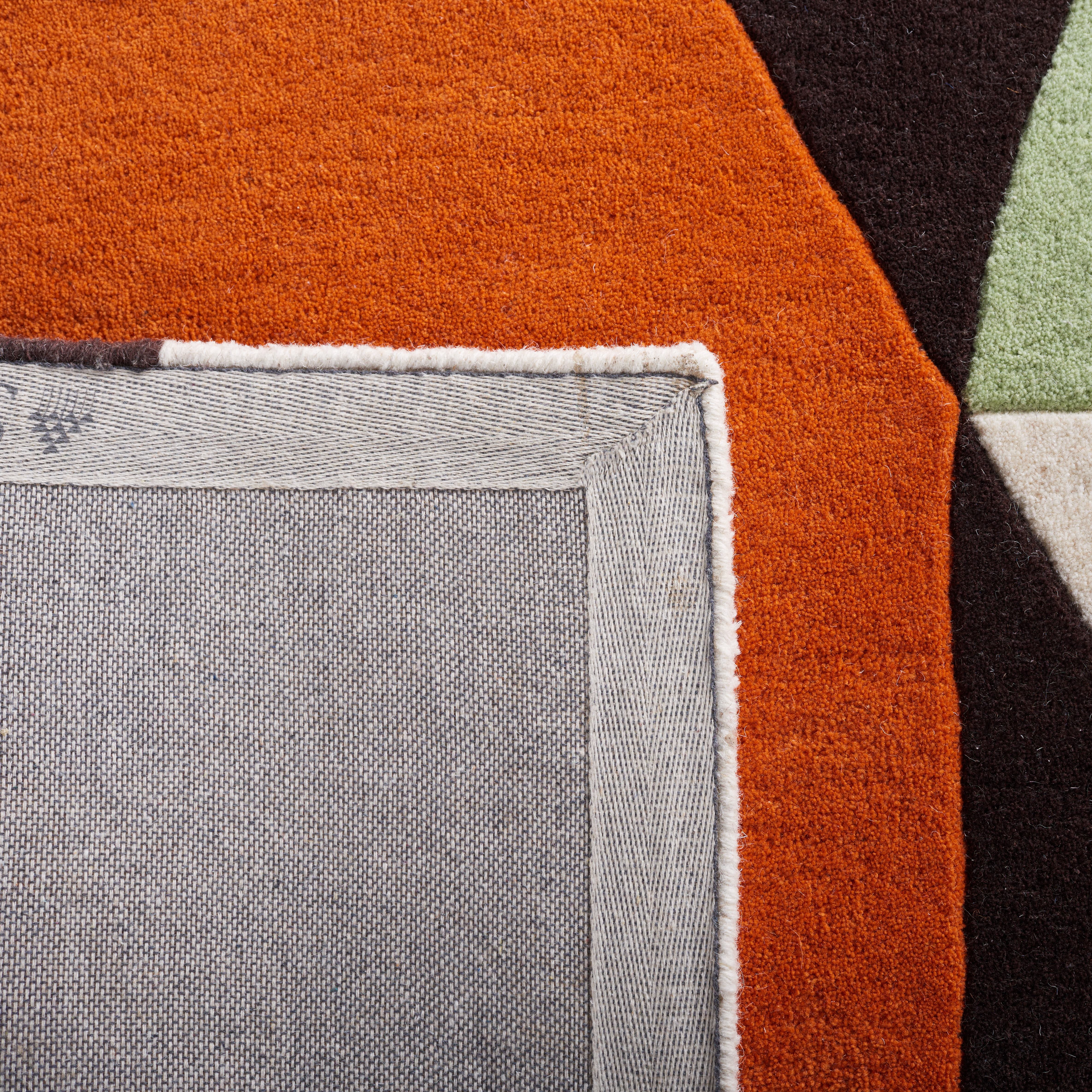 SAFAVIEH Rodeo Drive Kenneth Abstract Area Rug, Green/Brown, 6' x 6' Round