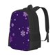 thumbnail image 1 of Disketp Crystal Purple Snowflake Mochila Minimalista de Gran Capacidad, Mochila de Viaje para Escuela, Trabajo o Uso Diario, 1 of 6