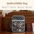 thumbnail image 6 of Xoenoiee Deer American Flag Pattern Bible Cover Case for Women Men Large Bible Cover with Handle Quilted Bible Carrying Case Bible Study Supplies Accessories with Pocket, 6 of 7