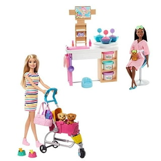 Barbie stroll and discount play pup set