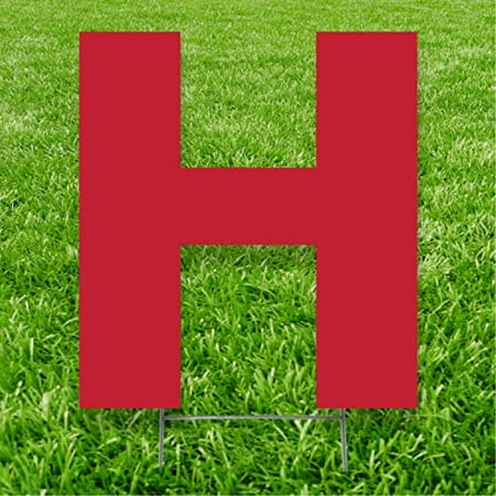 Red Letter H 20 inches tall