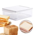thumbnail image 1 of Contenedor para refrigerador, caja para almacenar tostadas, versátil, para sándwiches, organizador para refrigerador, verduras, refrigerios y cocina., 1 of 8