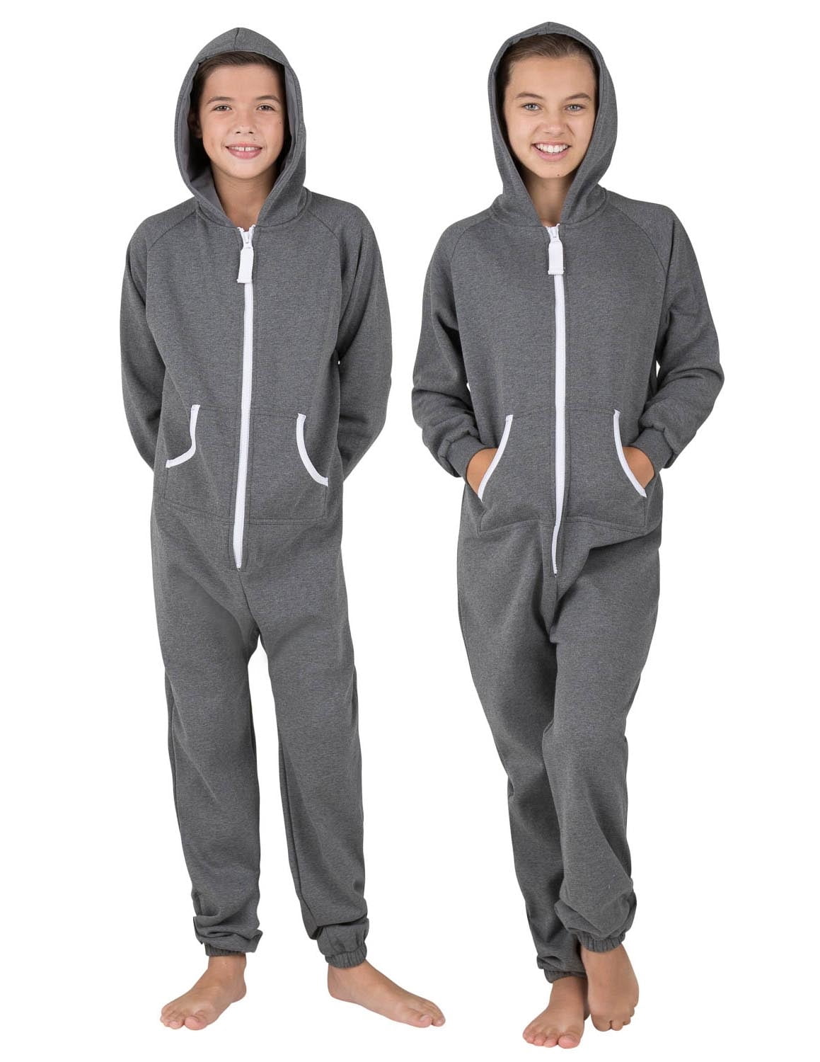 Footed Pajamas Footed Pajamas Charcoal Gray 2 Kids Footless Hoodie
