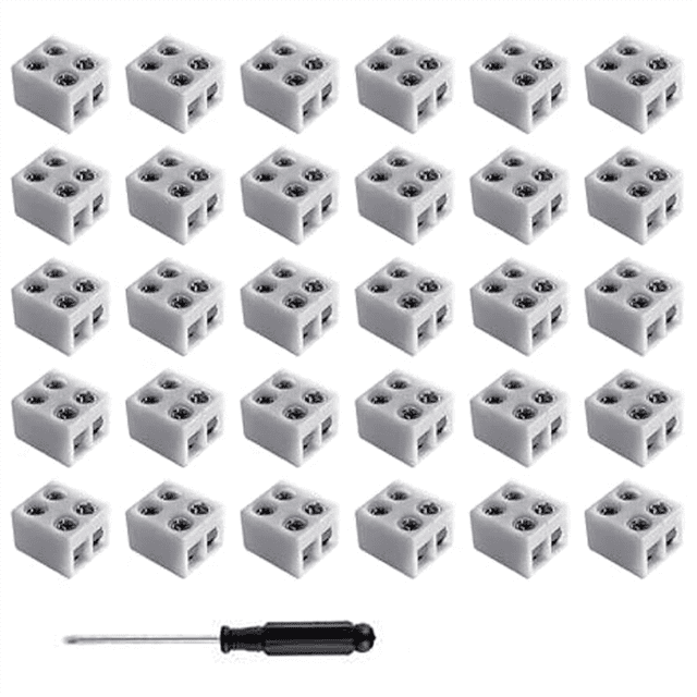 30 Conectores de Tira de Luz LED Sin Soldadura, 2 Pines, 8 Mm, Tira A Cable para Cinta de Luz LED de un Solo Color de 5-24 V