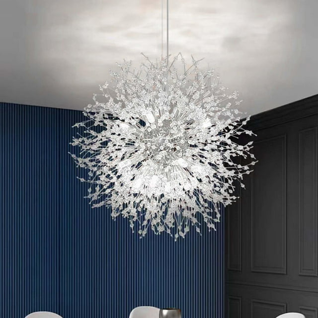 Iluminación de Cristal Colco Lámpara de Techo Colgante 8 Luces Candelabro