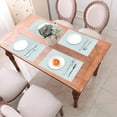 thumbnail image 6 of YFYANG Washable Heat-Resistant Placemats, 70% PVC/30% Polyester, Classic Blue Plaid Kitchen Table Mat, 12" x 18" 6 Piece, 6 of 6